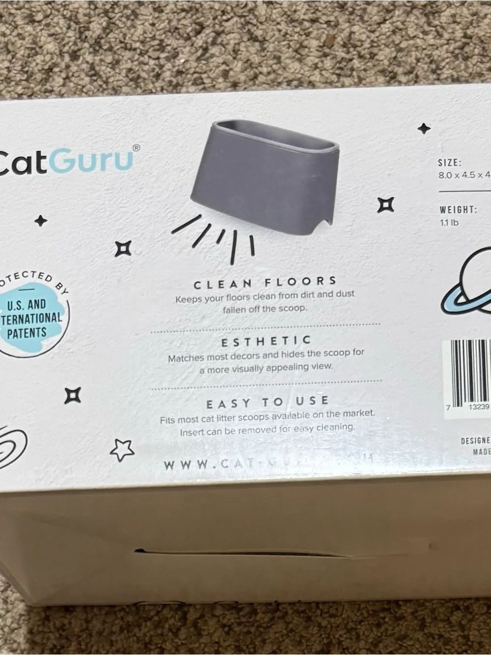 Gray Litter Scoop Holder — Neat Cat Grooming Storage